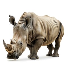 Obraz premium A realistic illustration of a rhinoceros