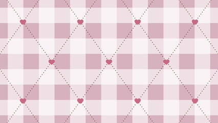 ガーリーなハートのアーガイル背景