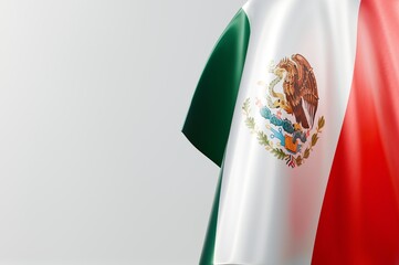 Mexico Flag Copy Space design 3d Illustration Stock Image 
