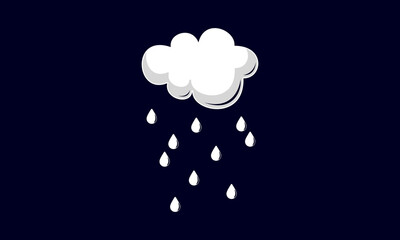 White rain clouds illustration design vector.