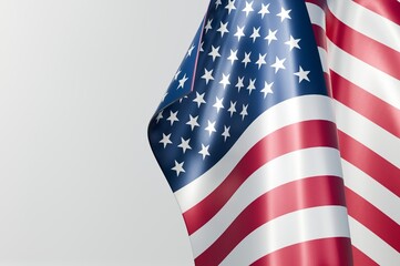 Obraz premium United States of America Flag Copy Space design 3d Illustration Stock Image 