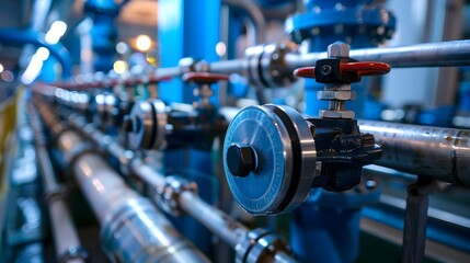 Water Flow Control Valves in Industrial Setting for Process Management