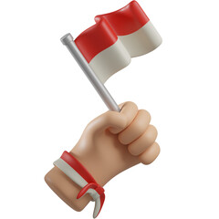 indonesian flag 3d icon png