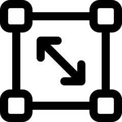 resize icon. vector line icon for your website, mobile, presentation, and logo design.