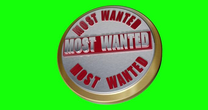 Most Wanted in 3D Animation Video in Green Screen