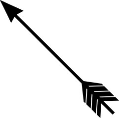  silhouette of a arrow for hunting