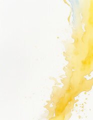Fototapeta premium abstract watercolor background - abstract yellow watercolor background with splashes - Generative AI