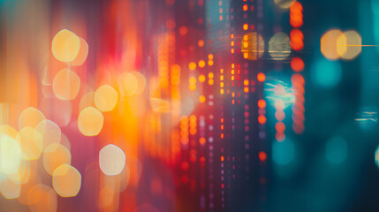 Vibrant lights illuminate dark backdrop