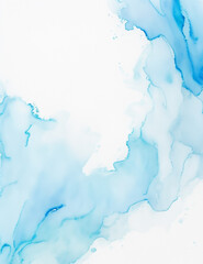 Obraz premium background with clouds - abstract blue watercolor background with splashes - Generative AI