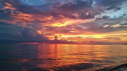 Obraz premium Sunsets are like whispers from the past, a gentle reminder of the day's fleeting beauty.