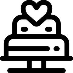 wedding cake icon. vector line icon for your website, mobile, presentation, and logo design.
