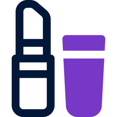 lipstick icon. vector  dual tone icon for your website, mobile, presentation, and logo design.