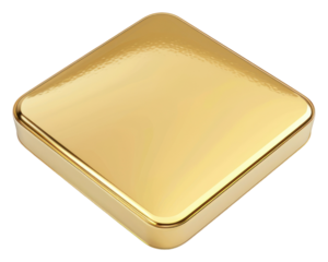 PNG  Golden square tin box illustration