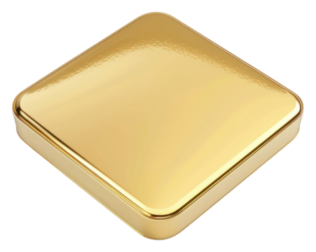 PNG  Golden square tin box illustration