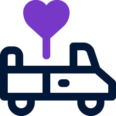 wedding car icon. vector  dual tone icon for your website, mobile, presentation, and logo design.