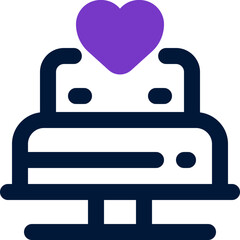 wedding cake icon. vector  dual tone icon for your website, mobile, presentation, and logo design.