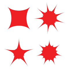 creative red color shape design on white background