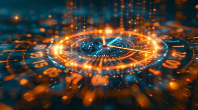 A creative representation of a digital clock displaying the time in Hertz instead of hours and minutes, highlighting the concept of frequency as a measure of repetitive events per