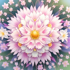 Obraz premium flower art, floral illustration, pastel flowers, flower bouquet