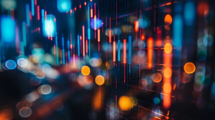 Street lights illuminating busy city road