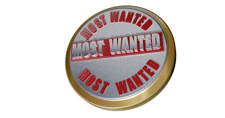 Most Wanted Rubber Stamp Impression 3