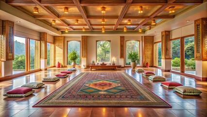 Spiritual sanctuary in an Indian ashram for meditation and retreat, ashram, spiritual, sanctuary, meditation