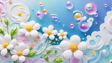 Keywords for Purchasing Floral Bubble Art