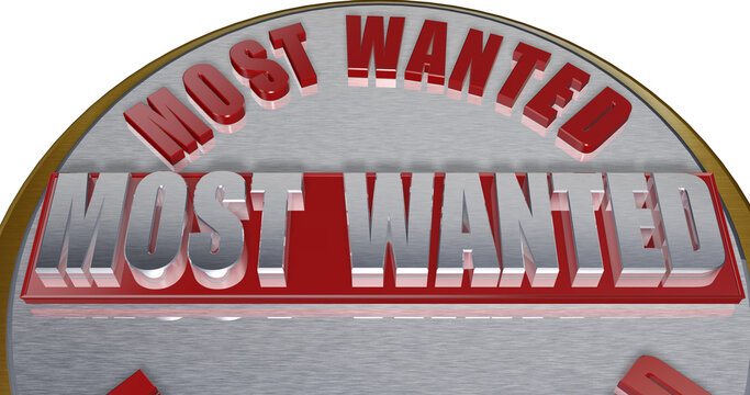 Most Wanted Rubber Stamp Impression 1