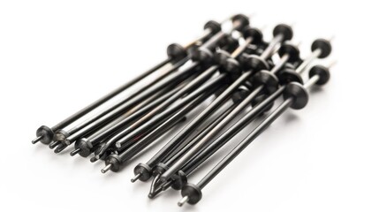 Pack of carbon resistors isolated on a white background