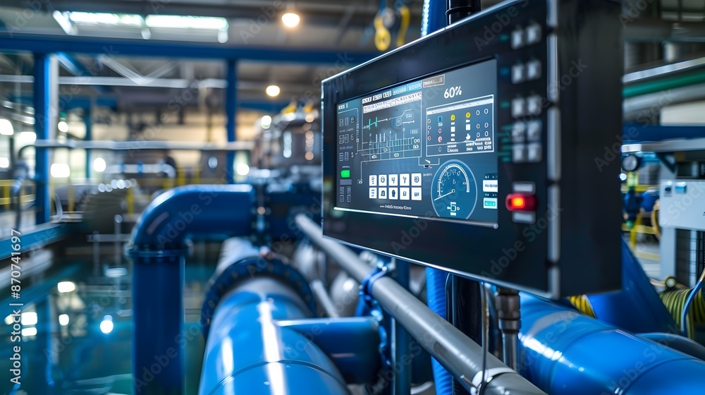 Poster automated water monitoring system in industrial factory for efficient water management