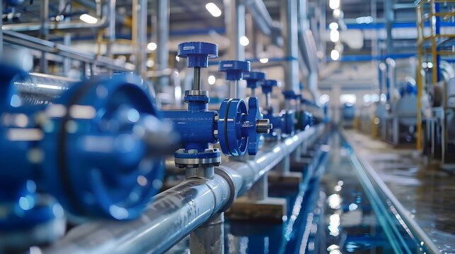Automated water monitoring system in industrial factory for efficient water management and - Powered by Adobe
