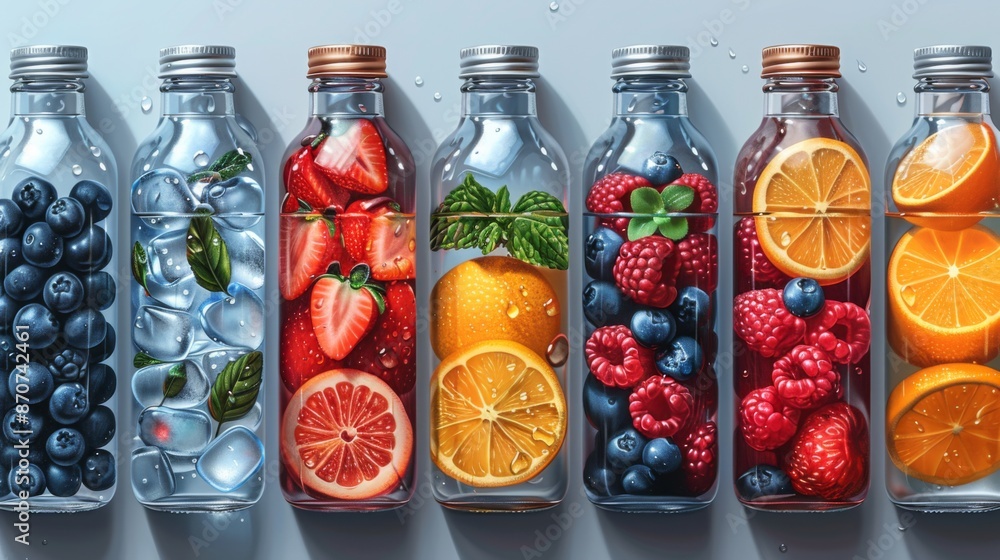 Aufkleber a dynamic infographic series that highlights the importance of proper nutrition and hydration for op