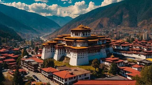 Stunning Thimphu city in Bhutan