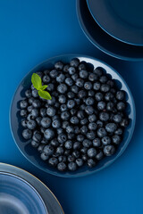 blueberries on a plate