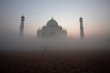 Misty Morning at Taj Mahal