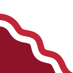 Indonesia Wave Corner Flag Vector