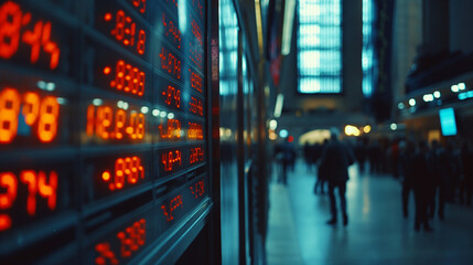 Close up wall numbers