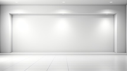 Empty White Room with Recessed Lighting
