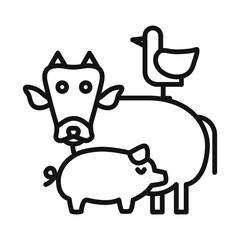 Animal husbandry Symbol mark in filled style