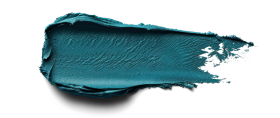 Turquoise Paint Brushstroke Isolated