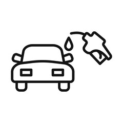 Refueling Car Symbol mark in filled style