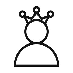 Premium Customer User Symbol mark in filled style