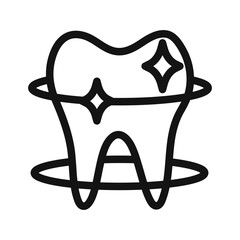 Teeth cleaning Symbol mark in filled style