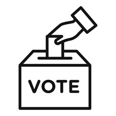 voting ballot box Symbol mark in filled style