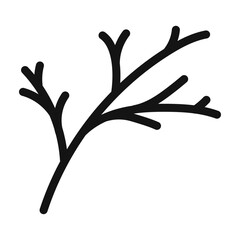 wood branch Symbol mark in filled style