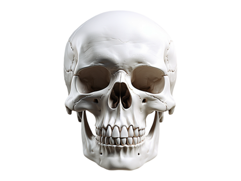human skull isolated