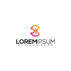 Fototapeta premium logo letter initial color full vector