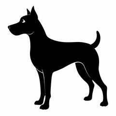 black dog vector file and  Silhouette