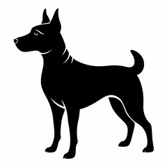 black dog vector file and  Silhouette