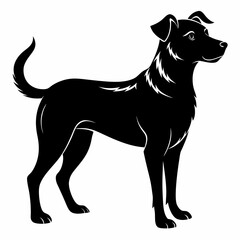 black dog vector file and  Silhouette